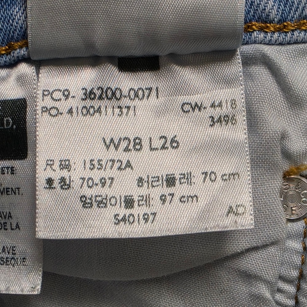 Jeans Levis 29 Womens Light Blue Excellent 501 Premium Side Logo Tape Straight - Picture 13 of 13